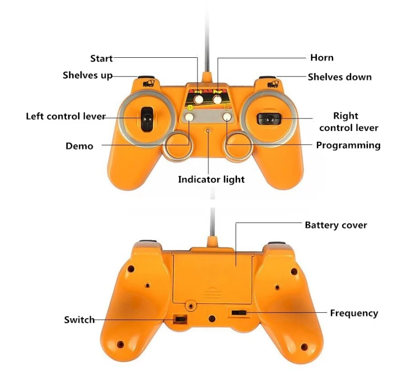Big 1/8 Double E E521  Rc Forklift Truck Remote Control Car Caterpillar Construction Vehicle Model Electric Cargo Toy for Boy
