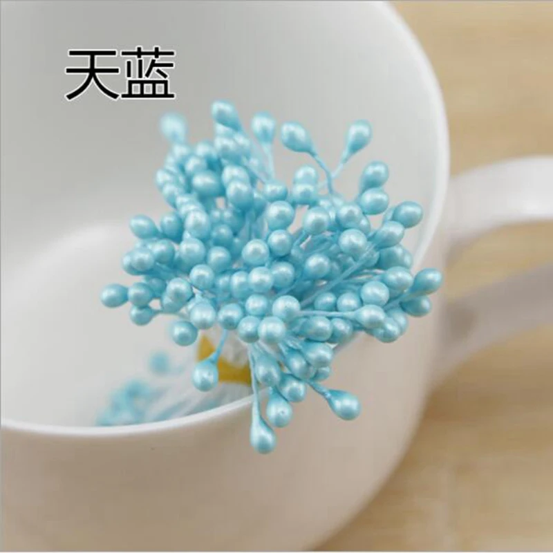 Mehrfarbig, 3 mm, 90 Stück, künstliche Zuckerblüten-Staubblätter für Bastelarbeiten, Zuhause, Hochzeit, Dekoration, Kuchendekoration und DIY-Stempelstaubblatt – Detail 5