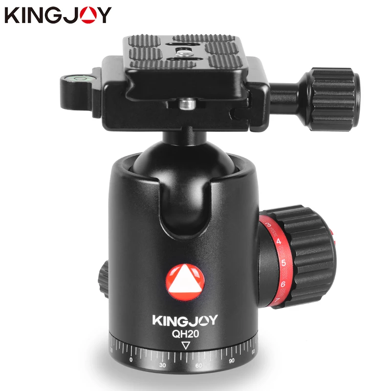 

KINGJOY QH20 Camera Tripod Ball Head 360° Rotating Panoramic BallHead with Plate 1/4" to 3/8" Screw for Monopod DSLR Canon Nikon