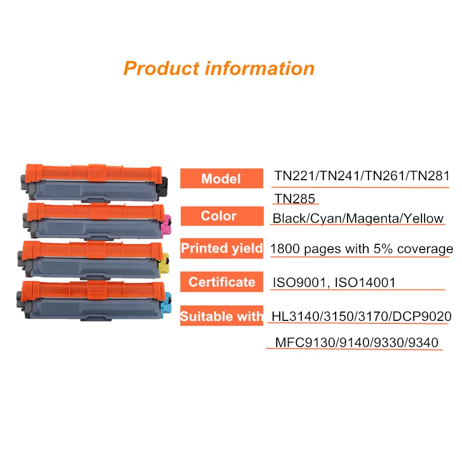 Imagem -02 - Cartucho de Toner hl 3140 cw 3150 Cdw 3150 Cdn 3170 Cdw Dcp 9015 Cdw 9015 cp 9020 Cdn 9130 cw 9140 Cdn 9330 Cdw 9340