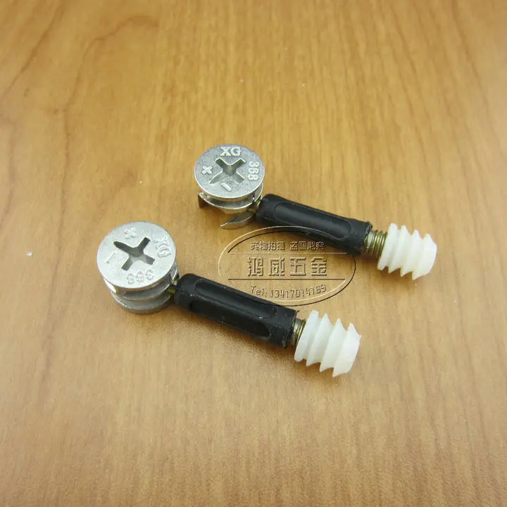 20 Sets Furniture Fastener 3-in-1 Connector M6 Connecting Screw + Locking Nut + Nylon Nut Furniture Cam Lock