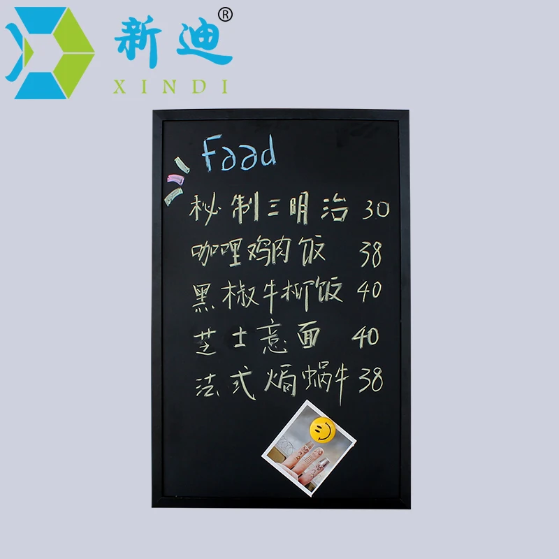 Magnetic 40*60cm BlackBoard MDF Wood Frame ChalkBoard Free Accessories Black Board Dry Erase Board Restaurant Office Supplier