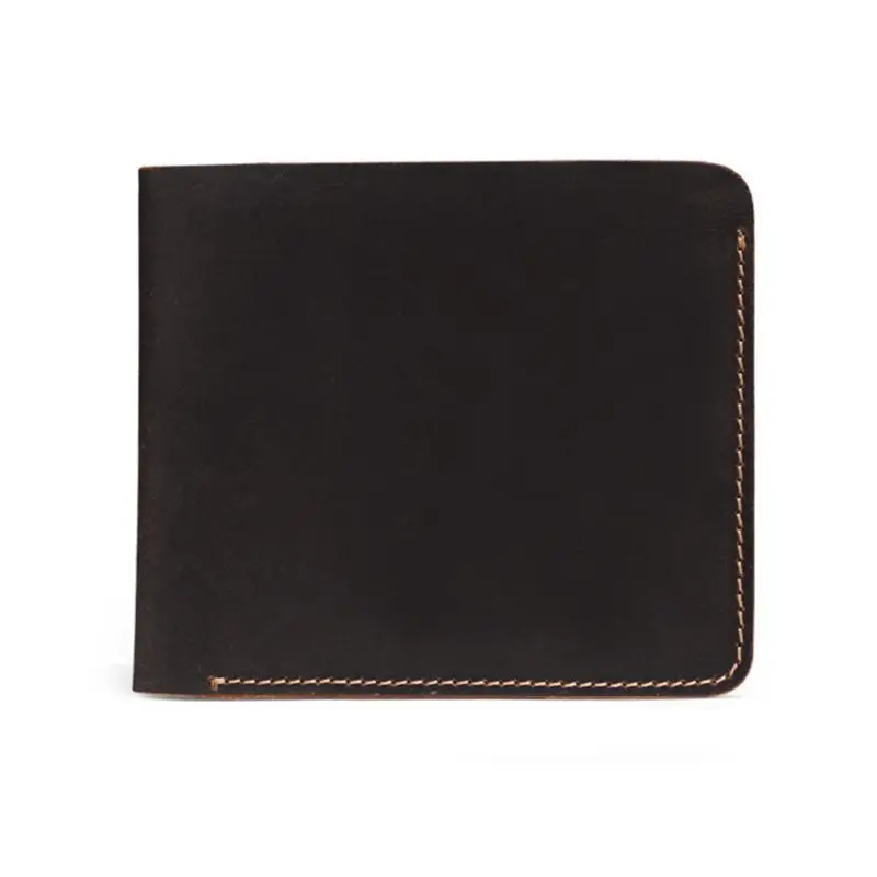 2019 Fashion New Men's Business Bifold Wallet Small Short Male Casual Genuine Leather Credit ID Card Coin Holder Case Purse Gift