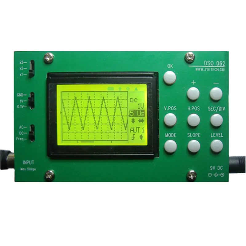 Venda Quente Mini Lcd Digital Osciloscópio Eletrônico Faça Você Mesmo Kit 1m Banwidth 2msps Taxa de Amostragem em Tempo Real Osciloscópios Instrumento