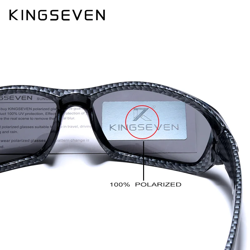 KINGSEVEN Fashion Polarized UV400 Sunglasses Men Cycling Luxury Brand Designer Vintage Driving Sun Glasses Goggles Shadow