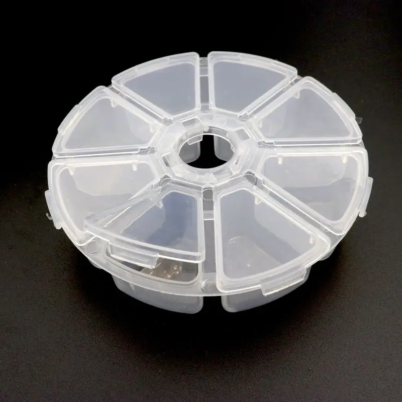 10 cm 8 Grid Tragbare Handwerk Perlen Lagerung Fall Kunststoff Box Für Schmuck Finden Display Organisieren Box Medikament Pille perlen Organizer – Detail 2