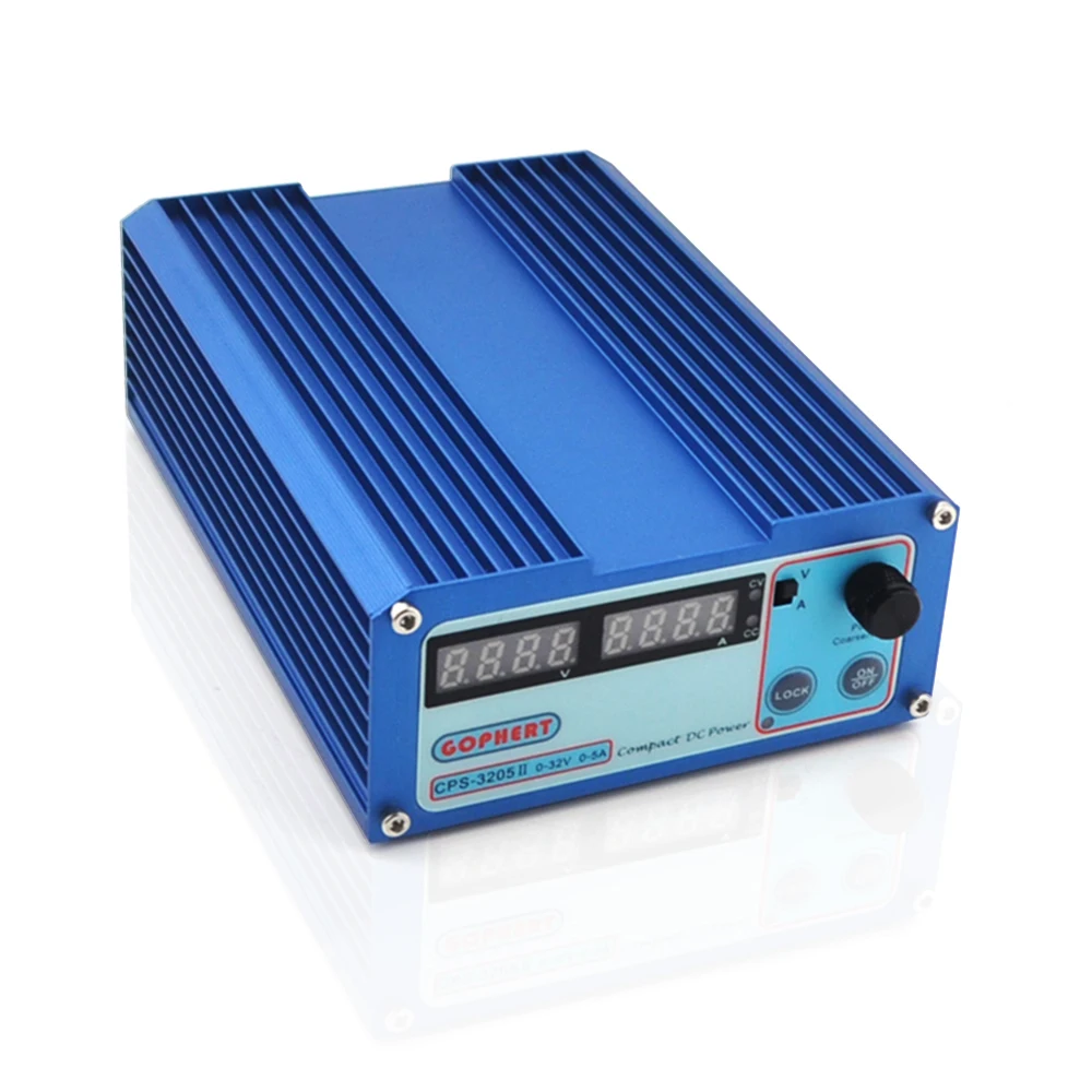 GOPHERT New CPS-3205 II 160W (110V220V Conversion ) 0-32V/0-5A,Compact Digital Adjustable DC Power Supply