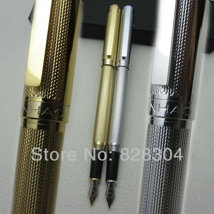 2pcs High quality wholesale Jin Hao gold stripes Fountain Pen Shipping