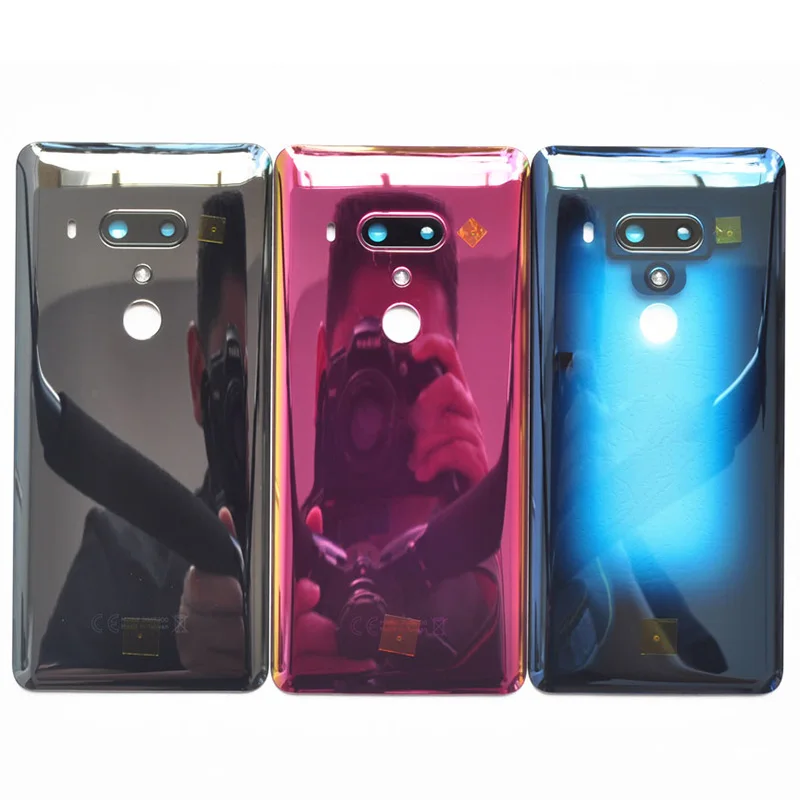 

ZUCZUG New Original Glass Rear Housing For HTC U12 Plus Battery Cover Back Case Door U12 Plus Repair Part With Camera Lens+Logo