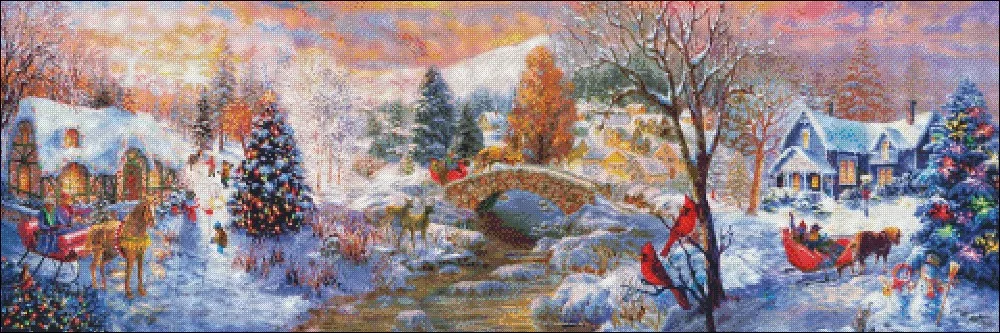 Needlework for embroidery DIY DMC High Quality - Counted Cross Stitch Kits 14 ct Oil painting - Grandma's House