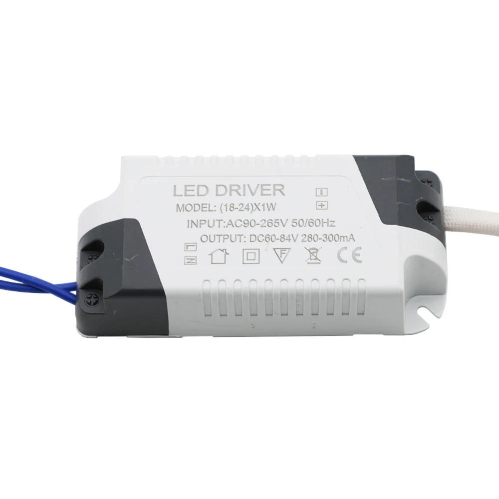 LED Esterno del Driver 300mA (18-24) x1W DC 60 V ~ 84 V Ha Condotto il Driver 18 W 20 W 21 W 22 W 23 W 24 W Alimentazione AC 110 V 220 V per luci A