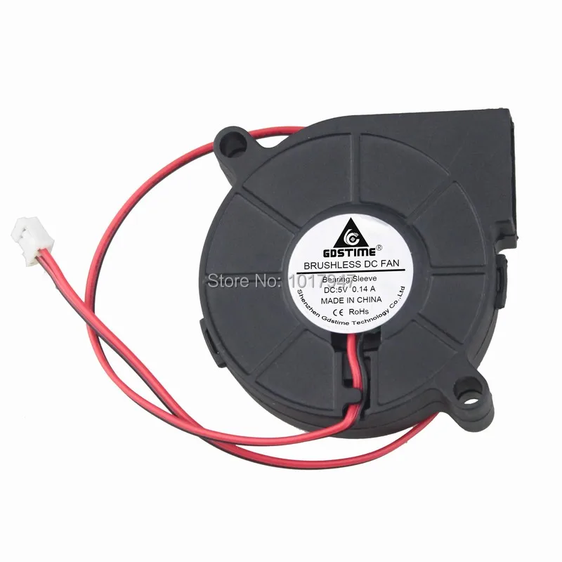 

20 pcs lot Gdstime 5V 2p 2.0 Brushless Turbine Blower Cooling Fan Exhaust DC 50mm x 15mm 5cm