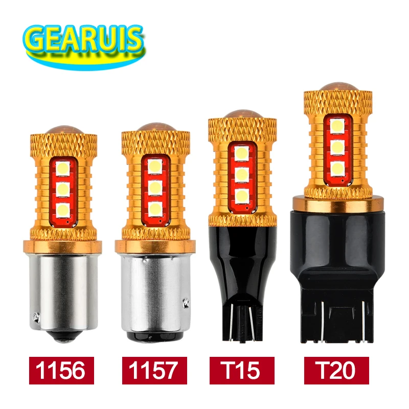 High lumen P21/5W S25 1157 BAY15D 15 SMD 3030 LED Spot T15 T20 7440 7443 1156 BA15S brake Turn signal light Reverse light