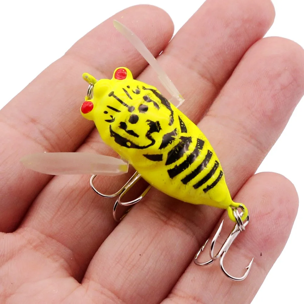 1pcs Bionic Cicada Hard Bait Fishing Lure 5cm/6g Simulation Minnow Fishing Wobblers Crankbait Pesca Insect Fishing Tackle