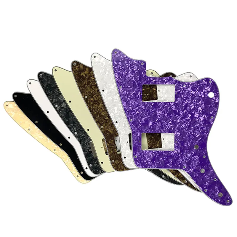 Pleroo Custom Guitar Parts - For US Jazzmaster Guitar Pickguard With PAF Humbucker No Bridge Post Holes And Upper Horn