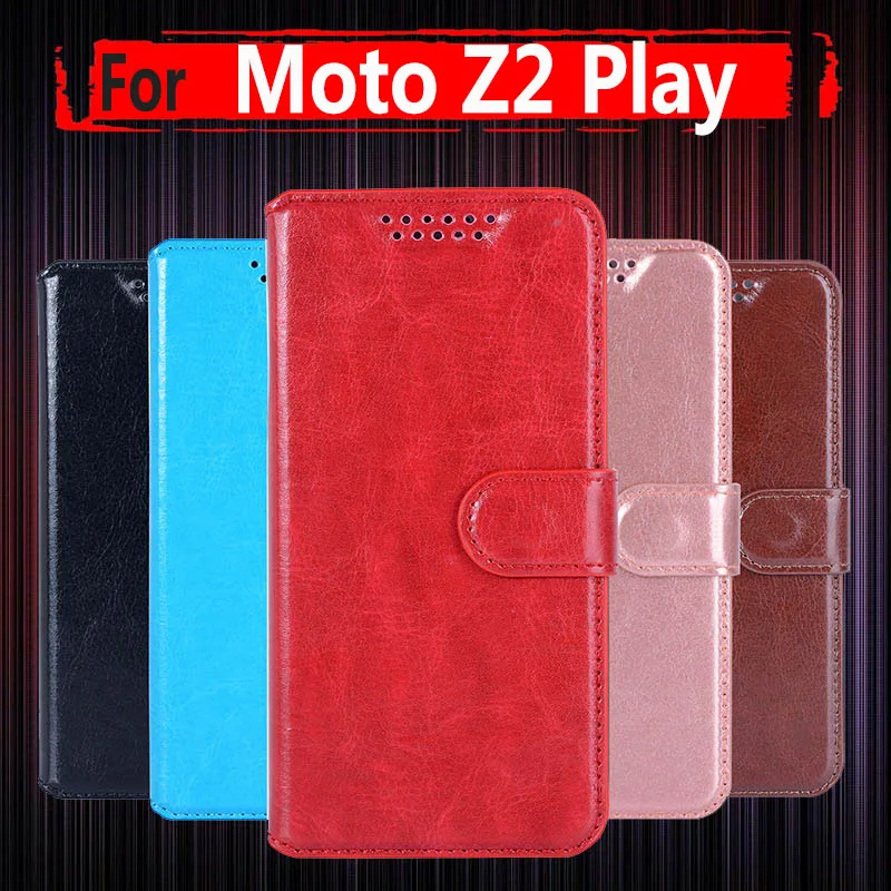 For Fundas Motorola Moto Z2 Play Phone Case Flip PU Leather Back Cover For Moto Z2 Play Cases With Stand Function coque