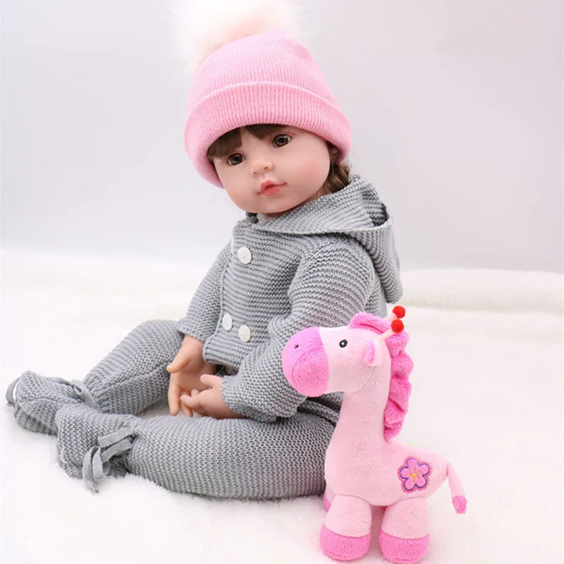 

Fashion Baby Doll for Princess Latest new 61cm Silicone Reborn Boneca Realista Children Birthday Gift Christmas Bebe Reborn Doll