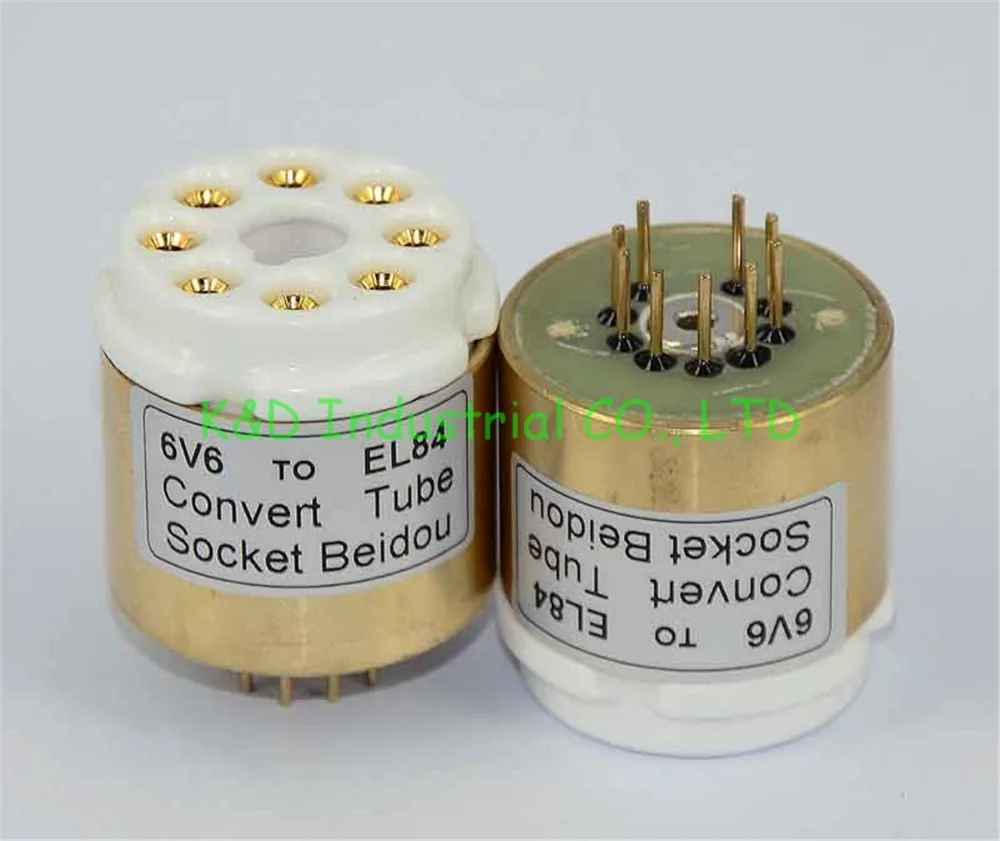 1pc Vintage Tube Socket Adapter 6V6 to EL84 Convert Tube Hifi DIY Socket