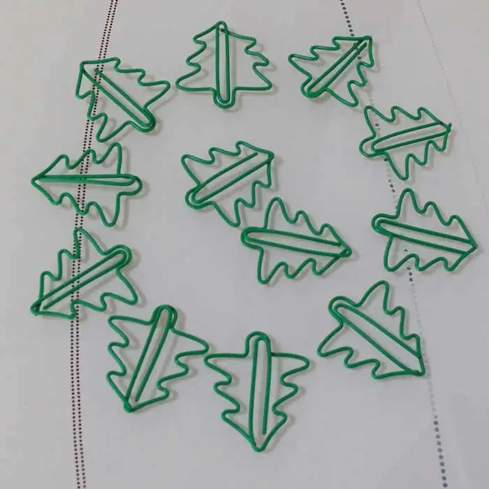 100pcs/lot   Plant  Shape Paper Clips Creative Interesting Bookmark Clip Memo Clip Shaped Paper Clips for Office School Home