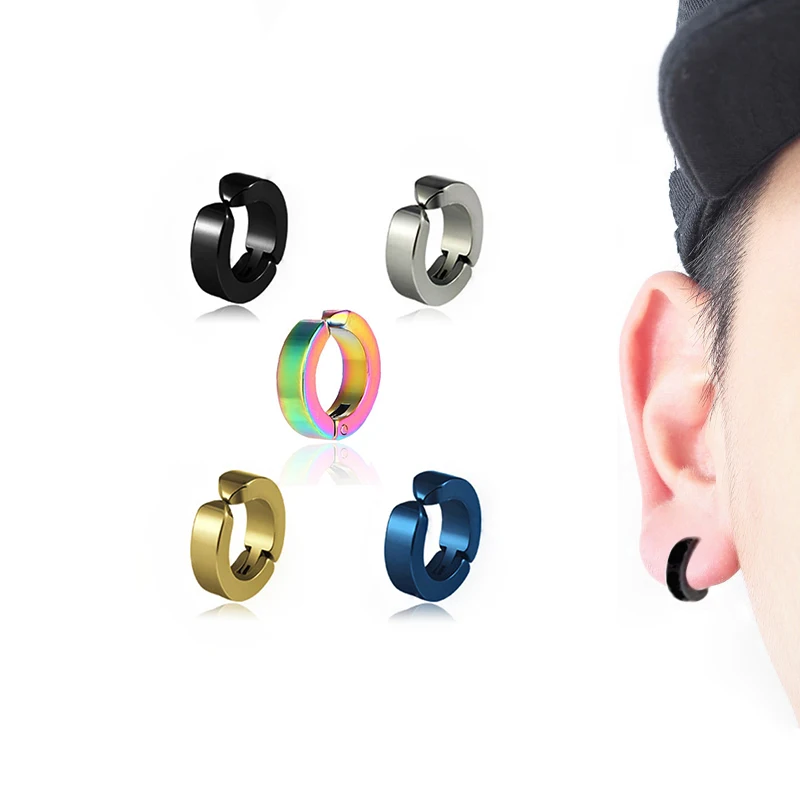 Men Women Clip-on Fake Earrings No Pierced Non-piercing Earcuff Ear Clip Earrings Without Piercing Street Pop Punk Jewelry