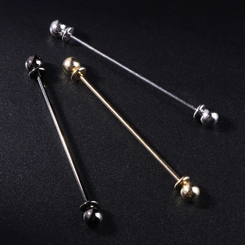 Men Shirt Pins Tie Clip Collar Clasp Luxury Business Wedding Brooch Bar Ornament