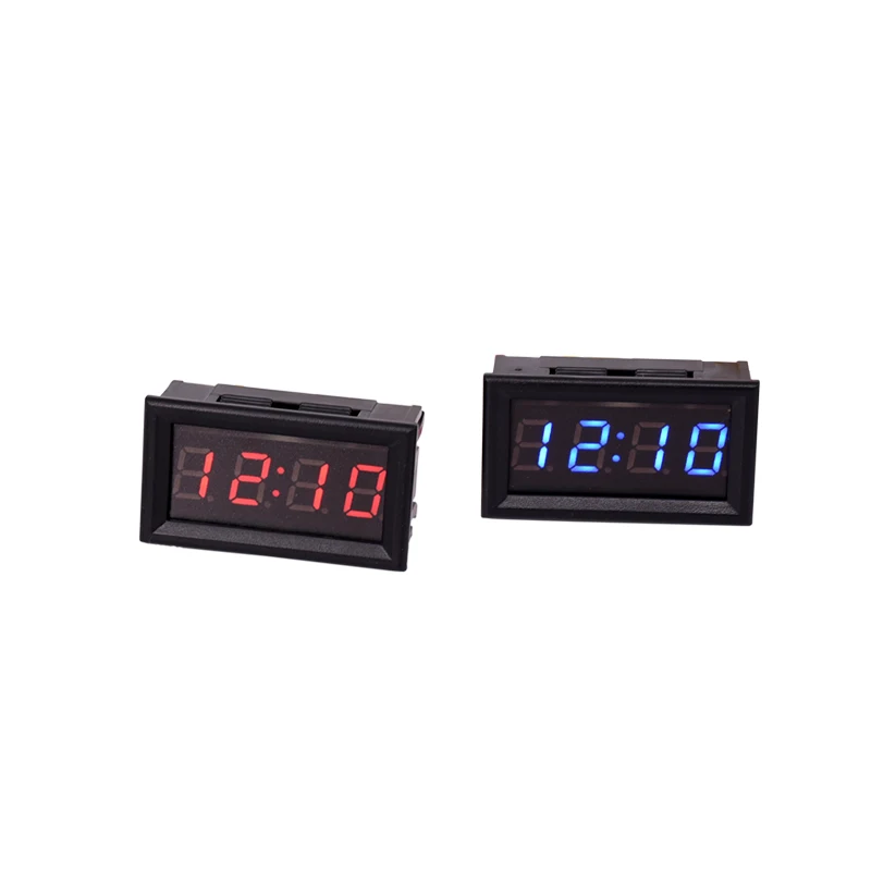 Red LED DIY Vehicle Electronic Clock KIT Car Motorcycle Timer LED Digital Display Power-off Memory Function DC4.5-30V