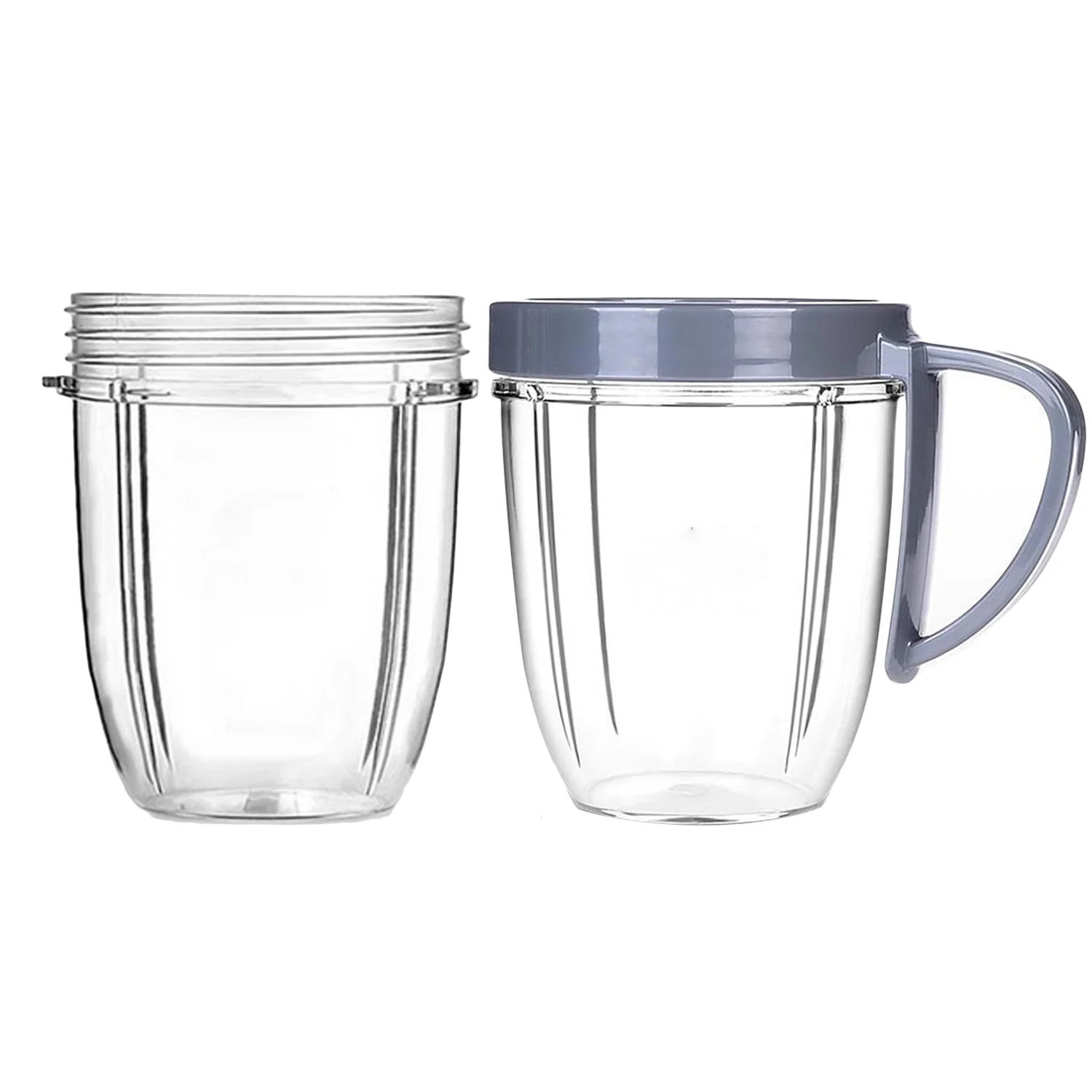 

Behogar 18oz Small Clear Cups Mugs Replacement Part Juicer for NUTRiBULLET Nutri Bullet Blender Juicer Kitchen Accessories