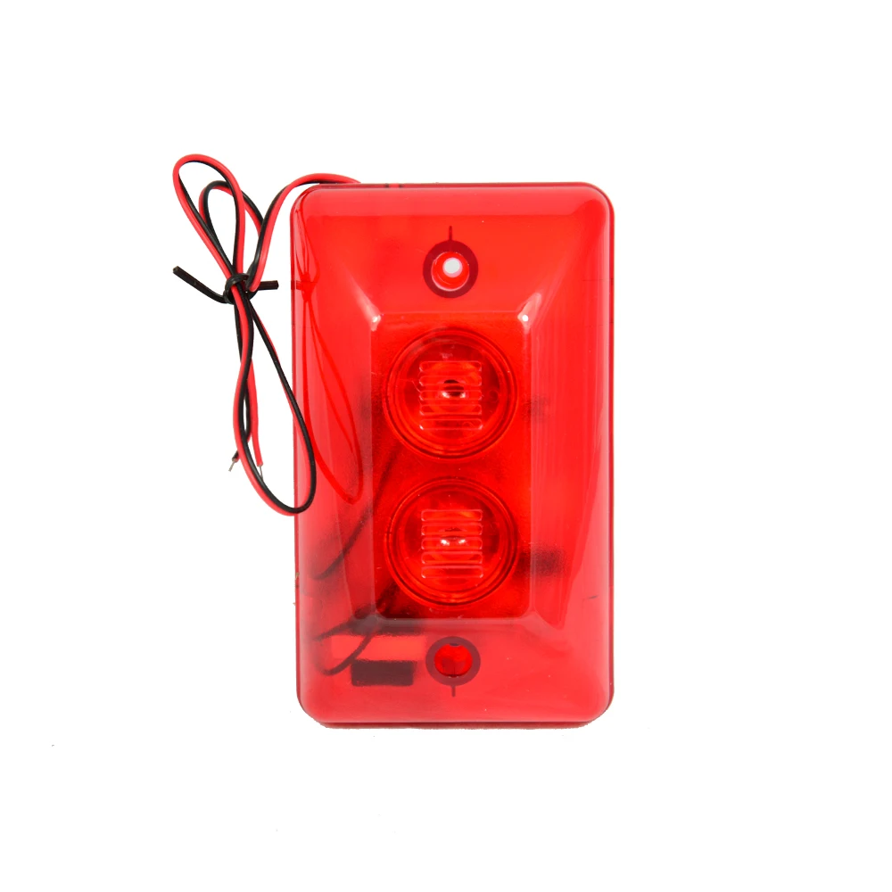 10 PCS Red Color Wire Use Strobe Siren For Security Alarm Anti Theft Double Siren Inside 120db Louder Speaker