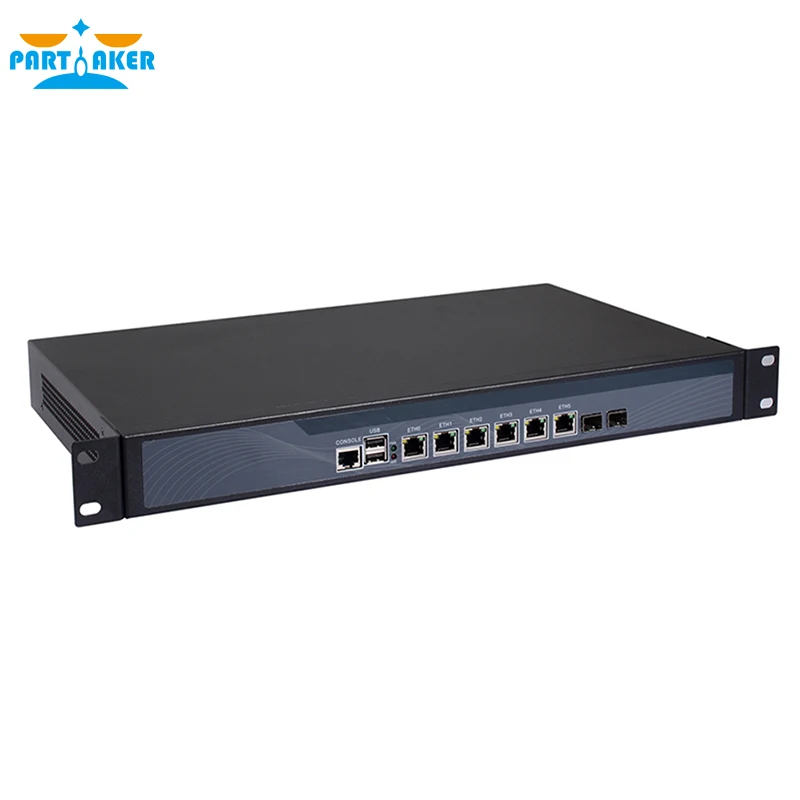 Partaker Firewall Appliance B75 Intel Core i3 3220 with 6 82583V Lan 2 Intel i-350 Fiber optical Mikrotik Pfsense VPN Network PC