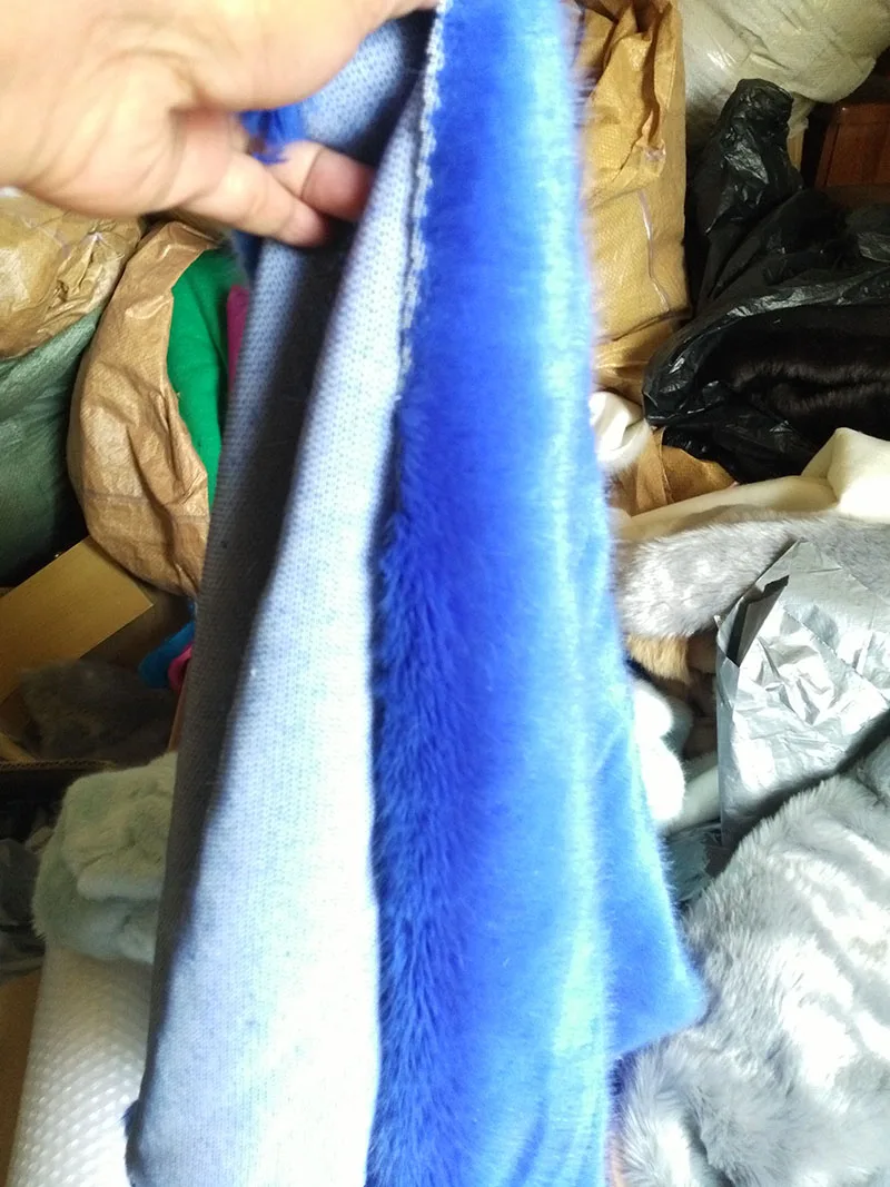 Wholesale DR15 blue color mink cloth,Cosplay clothing materials,felt cloth,faux fur fabric