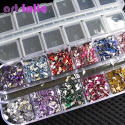 3000Pcs Nail Art Rhinestones Mix Color Teardrop Nails Sticker Gems Crystal Deco Glitters Beautiful Nail Decoration