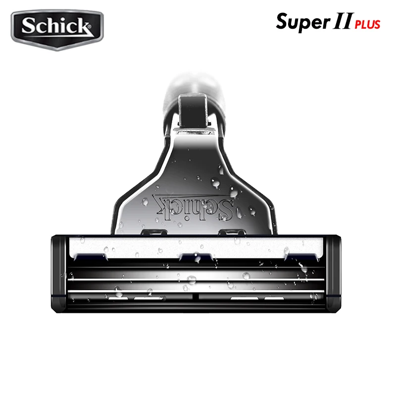 22 Blades + 1 Razor Original Schick Super II PLUS Hair Shaver Razor Set Man Shaving Tools Lubricating Vitamin B5