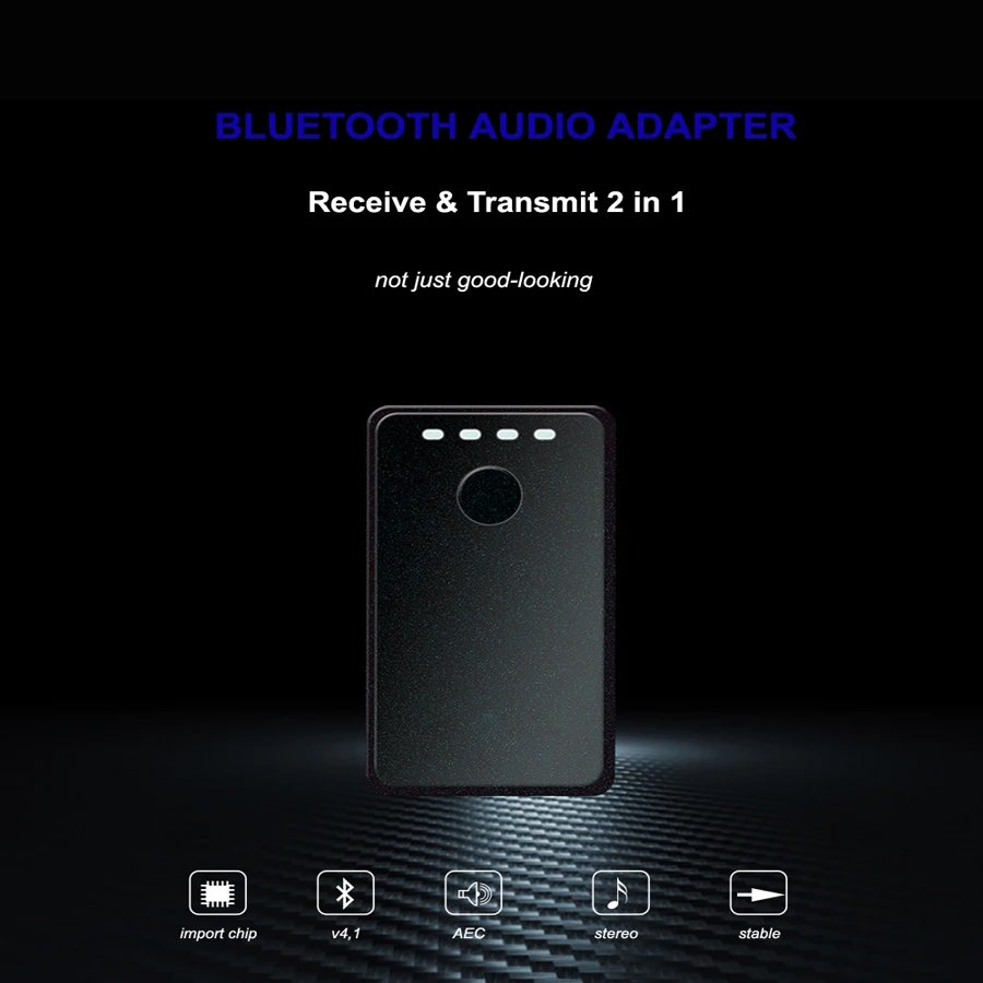 2-In-1 3.5Mm Jack Stereo Bluetooth Transmitter Receiver Adaptor Bluetooth 4.1 Transmisi Audio Nirkabel Receiver Aux Adaptor
