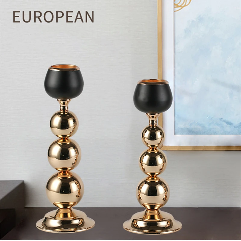 IMUWEN Peculiar Metal Candle Holder Exquisite Candlesticks Wedding Table Candle Stand Party Centerpiece Luxury Home Decoration