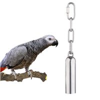 Stainless Steel Bell Toy for Birds,Heavy Duty Bird Cage Toys for Parrots, African Greys, Mini Macaws, Small Cockatoos