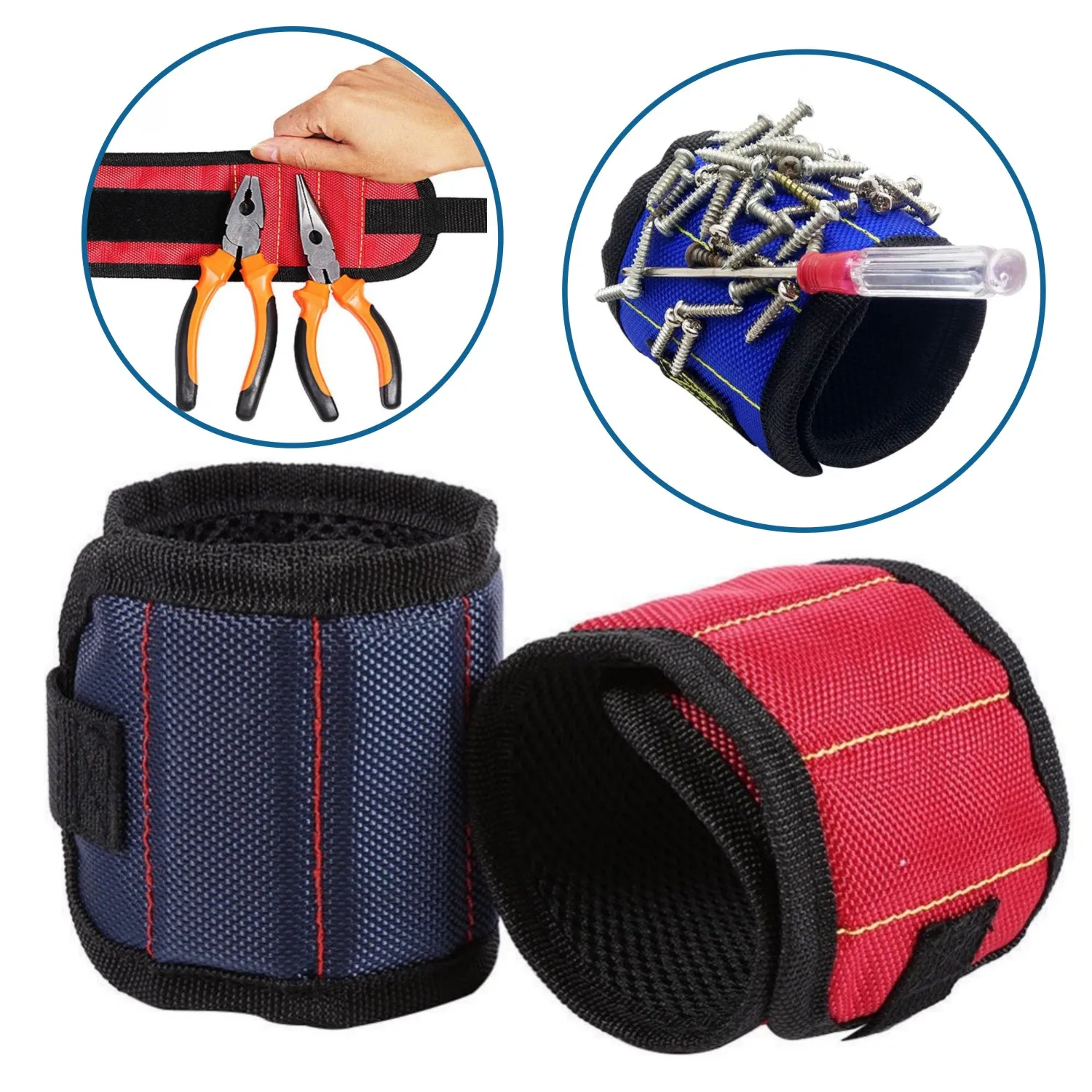 Portátil Carpintaria Pulseira Magnética, Eletricista Wrist Tool Belt, Parafusos Pregos, Brocas Titular, Repair Tools Bag