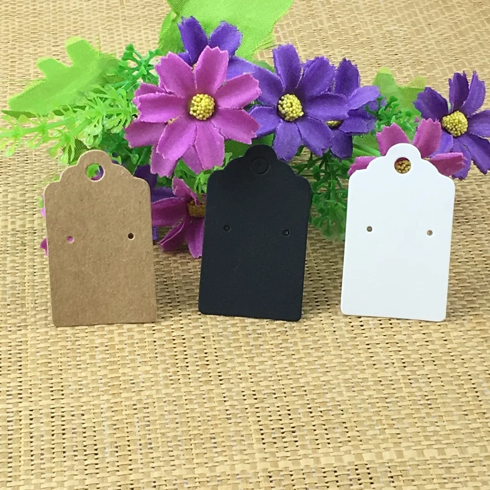 400pcs Kraft Earring Cards Blank Jewelry Cards Paper Display Cards Jewelry Hang Tags Accept Custom orders need add Extra cost