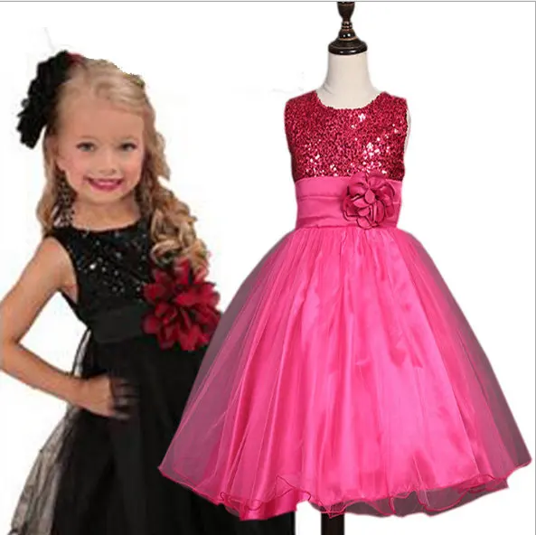 CQ-144 Summer dress for kids 2016 wedding dress for girls bride child costume childrens clothes girls party dress evening dress