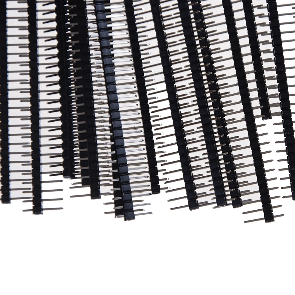 Único macho Pin Header para Arduin, Conector de 40 pinos, Strip Board Module, Elektronik, 1x40 Row, 2.54 Breakable, 20 Pcs