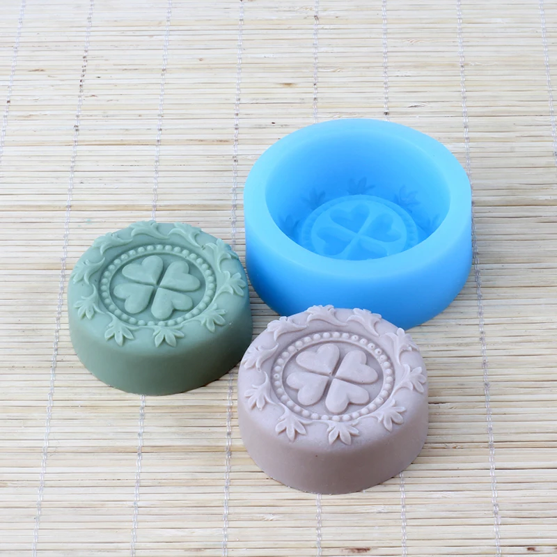 Soap Silicone Mold Round Flower Shaped Handmade Craft Soap Making Mould