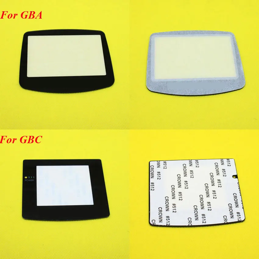 1Piece Plastic Glass Lens for GBC GBA Screen Glass Lens  Color Lens Protector W/ Adhensive