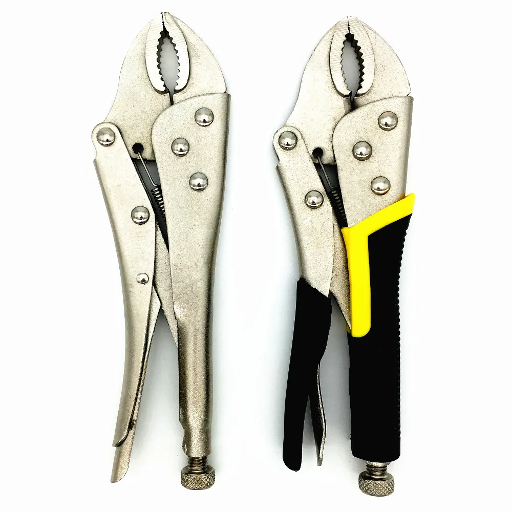 220mm/10inches Locking Pliers Gourd Mouth Straight Jaw Lock Mole Plier Carbon Steel Wear Resistant Vise Grip Clamping Hand Tools