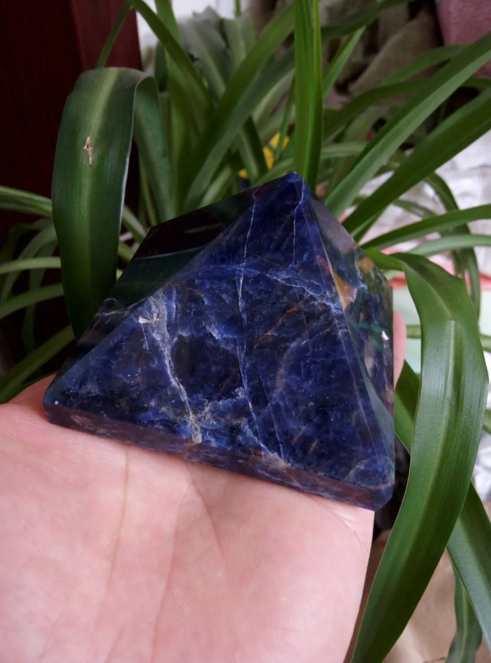 HUGE 345g Blue Sodalite Stone Pyramid Healing Energy Generator Reiki Divine Gemstones