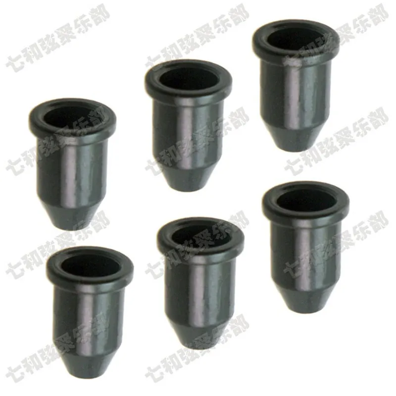 12 Pcs Black Guitar String Mounting Ferrules Bushing Set For Electric Guitar Bridge,String Retainer Guitar Accessories Parts