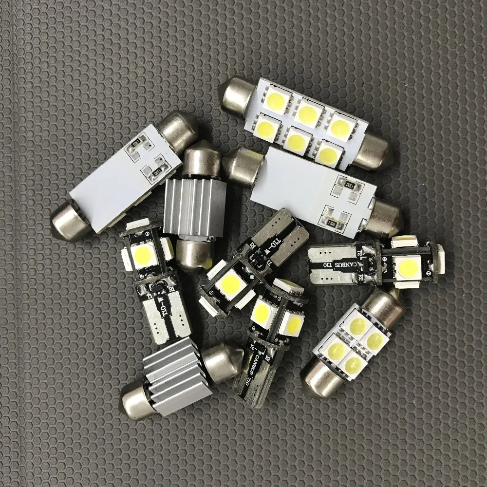 10Pcs Auto Interior LED Lights Bulb Kit No Error For 2000-2006 GMC Yukon XL 1500 Map Dome License Plate Light Car light Source