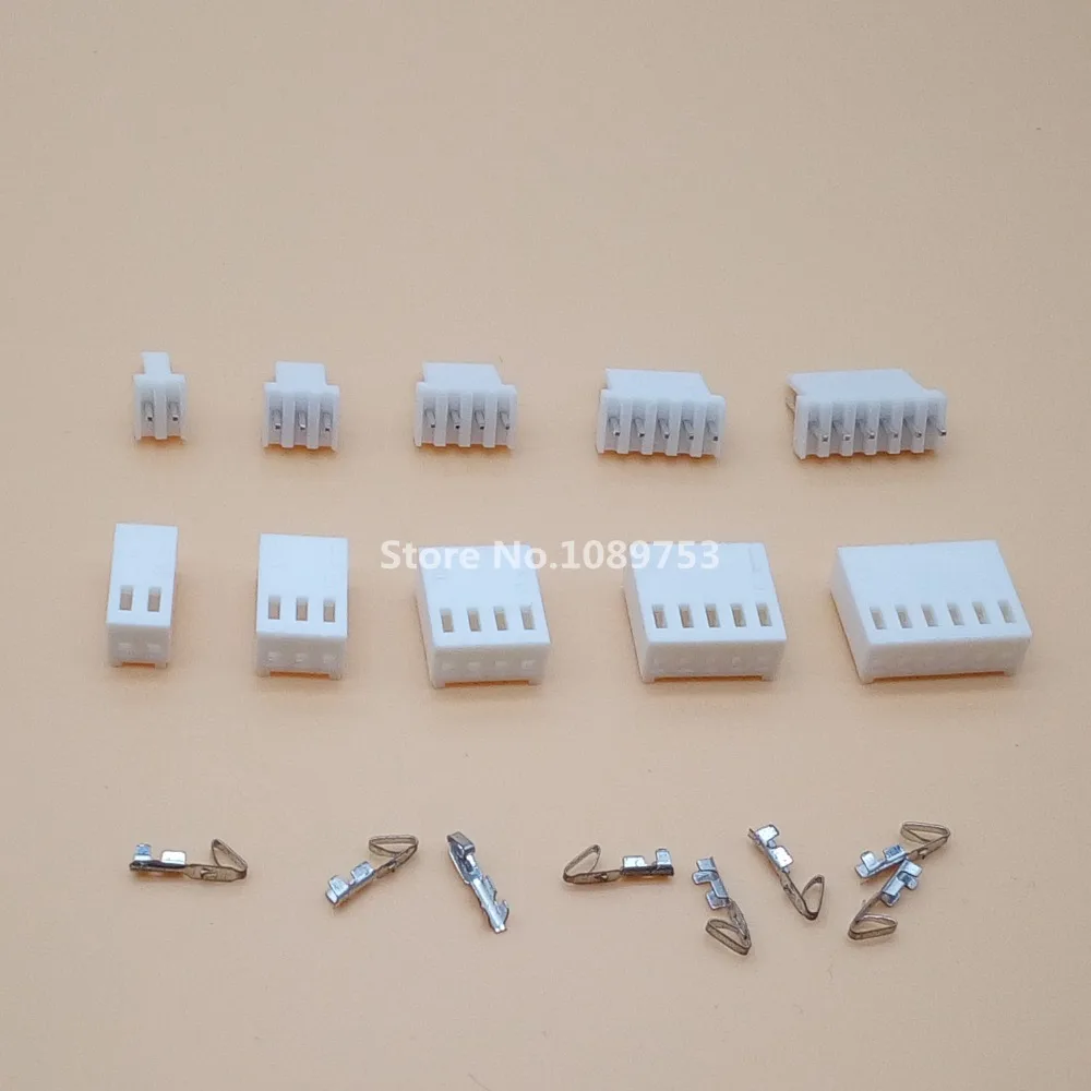 50sets/Lot KF2510 2p,3p,4p,5p,6p,7p,8p,9p,10p Straight Pin Header + Housing + Terminal 2.54mm Connector