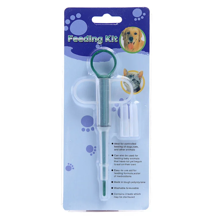 Pet Dog Medicine Dispenser Puppy Cat Feeding Kit Syringe Doser Capsule Tablet Pill Tool Control Rods Portable Feeder