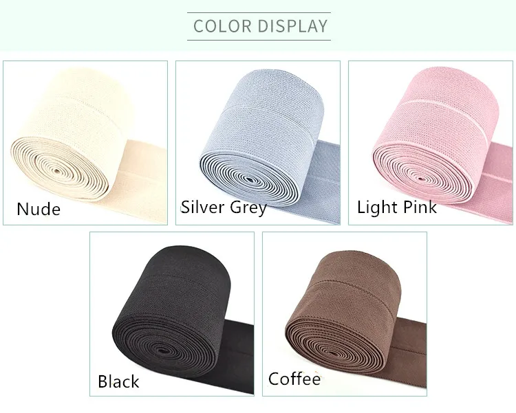 6cm soft and elastic thickening imported double loose belt clothing accessories rubber band underwear edging waist elastic band