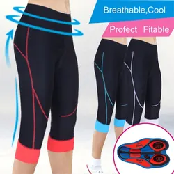 Moxilyn-pantalones cortos de Ciclismo de grado superior para mujer, Shorts ajustados con almohadilla de Gel 9D, transpirables, de secado rápido, 3/4