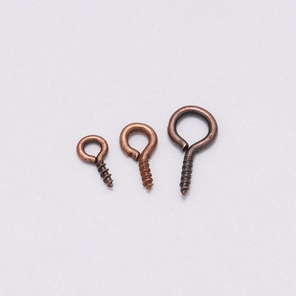 100–200 Stück kleine kleine Mini-Augennadeln, Nietstifte, Haken, Ösen, Schraubgewinde, goldene Verschlüsse, Haken, Schmuckzubehör für die Herstellung von DIY – Detail 12